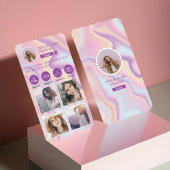 Instagram 後を追 Meフォトグリッドホログラフィックデザイン 名刺