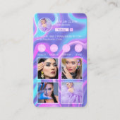Instagram 後を追 Meフォトグリッドホログラフィックデザイン 名刺 (正面)