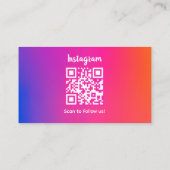 Instagram 後を追 Meフォトピックピンクのホログラフィックデザイン コーリングカード (裏面)