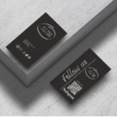 Instagram 後を追 Us Qrコードブラックビジネスロゴ 名刺