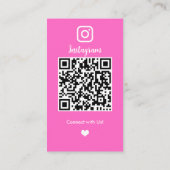 Instagram 接続 ピンク パーソナルトレーナー 名刺 (裏面)