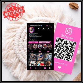 Instagram 接続 ピンク パーソナルトレーナー 名刺
