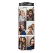 Instagram 11フォトコラージュカスタムモノグラムブルー タンブラー (裏面)