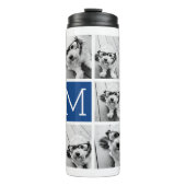 Instagram 11フォトコラージュカスタムモノグラム王室の タンブラー (正面)