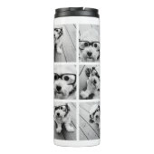 Instagram 11フォトコラージュカスタムモノグラム王室の タンブラー (裏面)