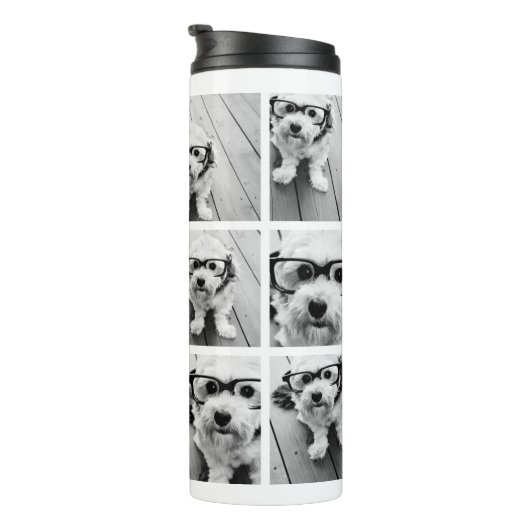 Instagram 11フォトコラージュカスタムモノグラム王室の タンブラー (回転右)