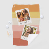 Instagram 2フォトコラージョカラフルラルストライプズ ゴルフタオル (インサイチュ)