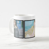 Instagram 3つの写真のカスタマイズ可能でクラシックなマグのデザイン コーヒーマグカップ (正面左)