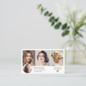 Instagram 3フォトソーシャルメディアQR 名刺 (スタンド正面)