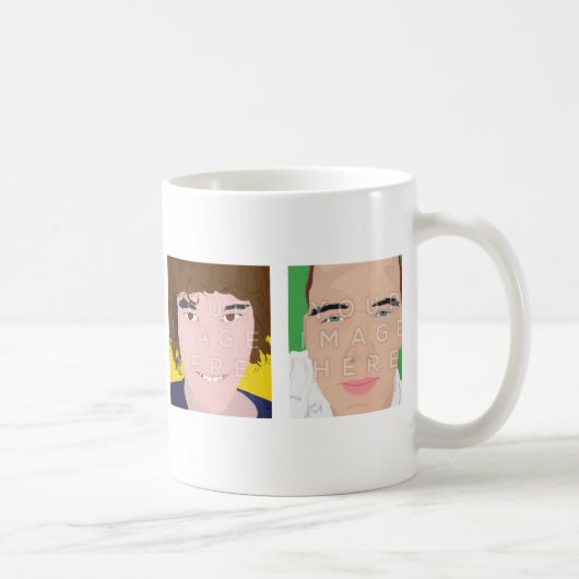 Instagram 4つの写真のパーソナライズでカスタムなマグのデザイン マグカップ (右)