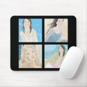 Instagram 4つの写真のパーソナライズなマウスパッドのデザイン マウスパッド (マウス)