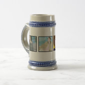 Instagram 4の写真のパーソナライズでカスタムなステインのマグ ビールジョッキ (正面左)