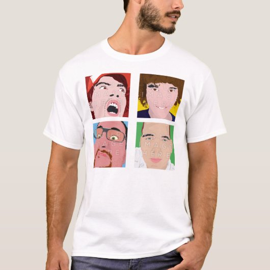 Instagram 4の写真の人のカスタムなワイシャツのデザイン tシャツ (正面)