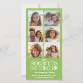 Instagram 6フォトコラージュ – ライム背景 シーズンカード (正面)