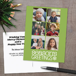 Instagram 6フォトコラージュ – ライム背景 シーズンポストカード