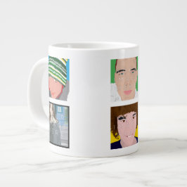 Instagram 6-Photo パーソナライズされたカスタム Jumbo Mug ジャンボコーヒーマグカップ