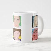 Instagram 6-Photo パーソナライズされたカスタム Jumbo Mug ジャンボコーヒーマグカップ (正面右)