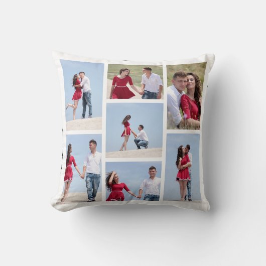 Instagram 7枚のフォトコラージュを追加 クッション (正面)