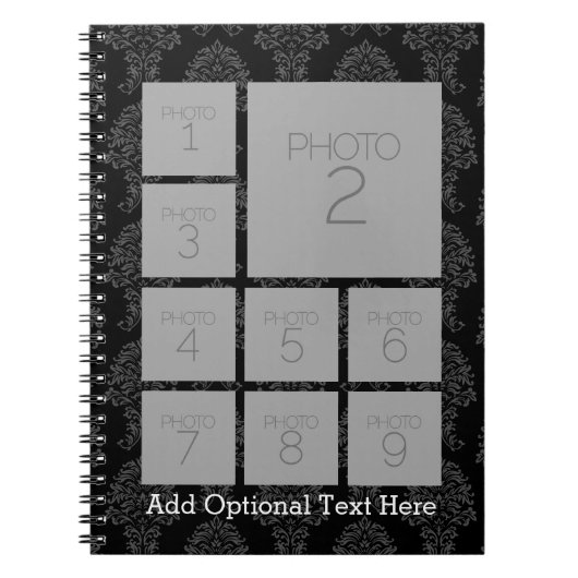 Instagram 9フォトコラージュの背景色の変更 ノートブック (正面)