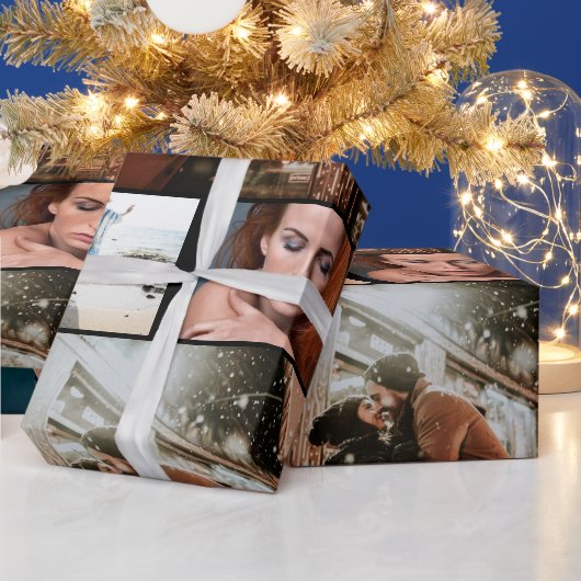 Instagram 9フォトコラージュフレンドファミリービジネス ラッピングペーパー (クリスマス)