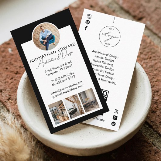 Instagram Architect Home Renovation Photo QR Code 名刺