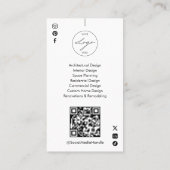 Instagram Architect Home Renovation Photo QR Code 名刺 (裏面)