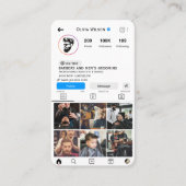Instagram Barbershop Business Card 名刺 (正面)