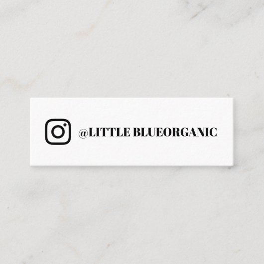 Instagram Business Cards | Your Instagram Name スキニー名刺 (正面)