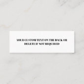 Instagram Business Cards | Your Instagram Name スキニー名刺 (裏面)