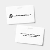 Instagram Business Cards | Your Instagram Name  ID バッジ (正面＆裏面)