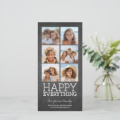 Instagram CollageとChalkboardの6枚の写真 シーズンカード (スタンド正面)