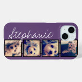 Instagram Collage - 4枚の写真の背景（紫） Case-Mate iPhoneケース (裏面 (横))