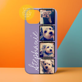 Instagram Collage - 4枚の写真蘭の背景 iPhone 15ケース