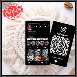 Instagram Connect with usパーソナルフィットネストレーナー 名刺