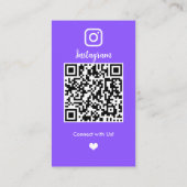 Instagram Connect with usパープルパーソナルトレーナー 名刺 (裏面)