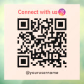 Instagram Connect With Us Qrコードソフトピーチ ウィンドウサイン (シート3)