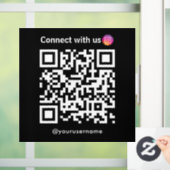 Instagram Connect With Us Qrコードブラック ウィンドウサイン (ホーム)