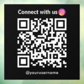 Instagram Connect With Us Qrコードブラック ウィンドウサイン (シート3)