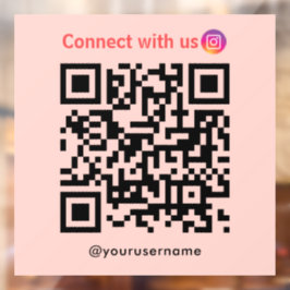 Instagram Connect With Us Qrコード赤面ピンク ウィンドウサイン