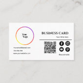 Instagram FacebookアイコンQrコードプロフィール写真 名刺 (裏面)