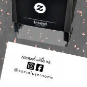 Instagram Facebookソーシャルメディアに接続 セルフインキングスタンプ