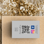 Instagram FacebookソーシャルメディアネットワークQRコード 名刺