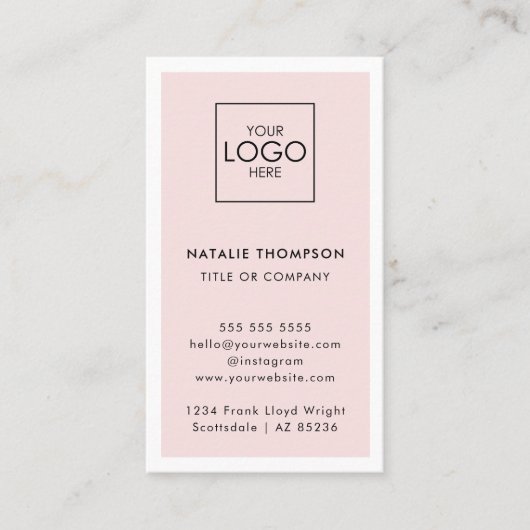 Instagram FacebookソーシャルメディアミニマリストQRコード 名刺 (正面)