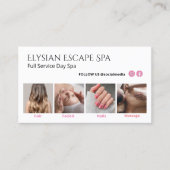 Instagram FacebookフォトソーシャルメディアQRコード 名刺 (正面)