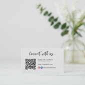 Instagram Facebookロゴグレーで接続 名刺 (スタンド正面)