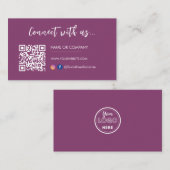 Instagram Facebookロゴベリーとの接続 名刺 (正面/裏面)