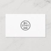 Instagram Facebookロゴホワイトに接続 名刺 (裏面)