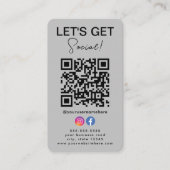 Instagram FacebookロゴQrコードと接続 名刺 (正面)