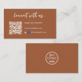 Instagram FacebookロゴTerracottaと接続 名刺 (正面/裏面)