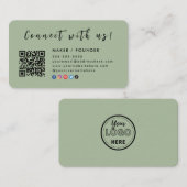Instagram Facebook Connect with us laurel Green 名刺 (正面/裏面)